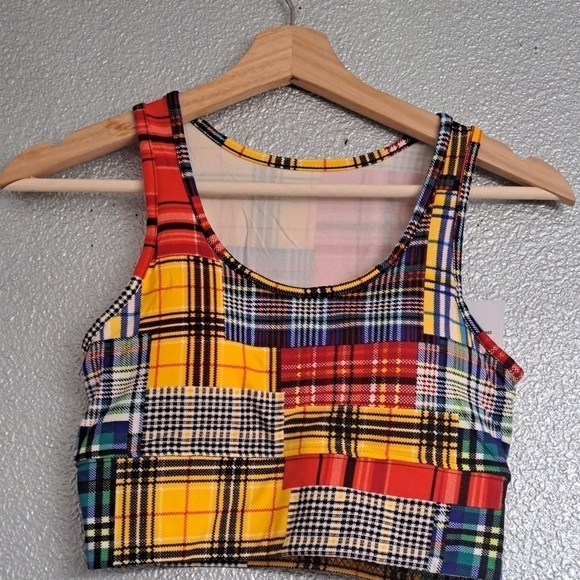 NWT 3 Piece Plaid Workout Set  Size M - Picture 3 of 11